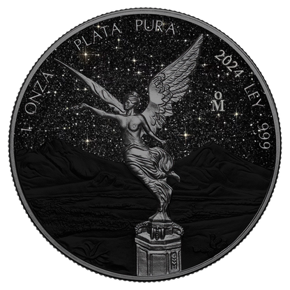2024 Mexico Libertad Triple Black Diamond Edition 1 oz Silver Coin