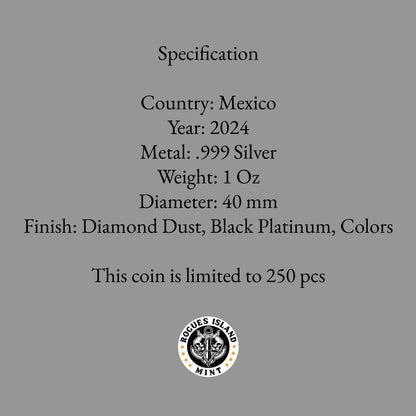 2024 Mexico Libertad Triple Black Diamond Edition 1 oz Silver Coin