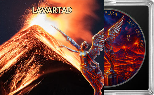 In Stock! 2024 Mexico Libertad Volcanos Lavartad Edition 1 oz Silver Coin (07/25)