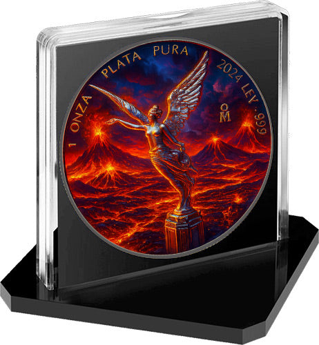 In Stock! 2024 Mexico Libertad Volcanos Lavartad Edition 1 oz Silver Coin (07/25)