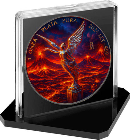 In Stock! 2024 Mexico Libertad Volcanos Lavartad Edition 1 oz Silver Coin (07/25)
