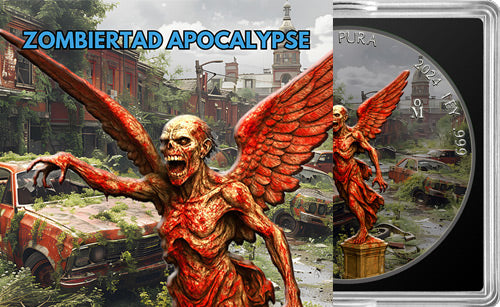 In Stock! 2024 Mexico Zombiertad Apocalypse Edition 1 oz Silver Coin (05/09)