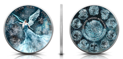 In Stock! RARE! 2023 Mexico Libertad Fire & Ice Edition 2 x 1 oz Silver Coin Set