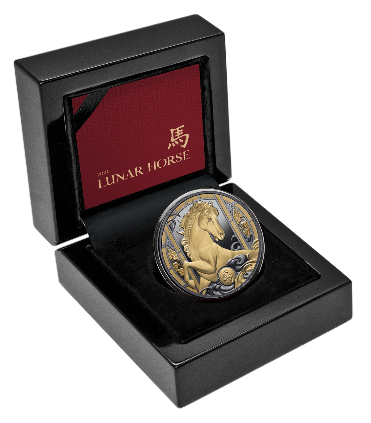In Stock! 2026 Niue Lunar Year of the Horse Black Proof 1 oz Silver Coin