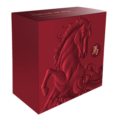 In Stock! 2026 Niue Lunar Year of the Horse Black Proof 1 oz Silver Coin