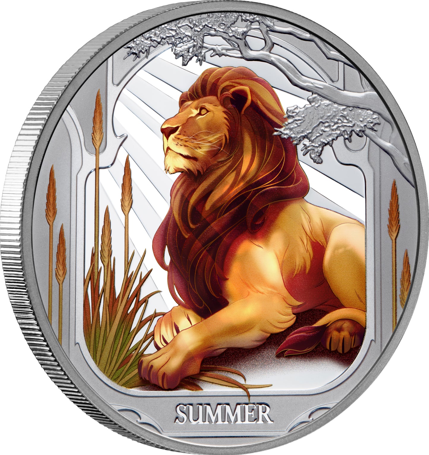 In Stock! 2025 Niue Seasons Summer Lion 1 oz Silver Coin - Options: Original Mint Packaging