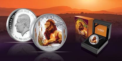 In Stock! 2025 Niue Seasons Summer Lion 1 oz Silver Coin - Options: Original Mint Packaging