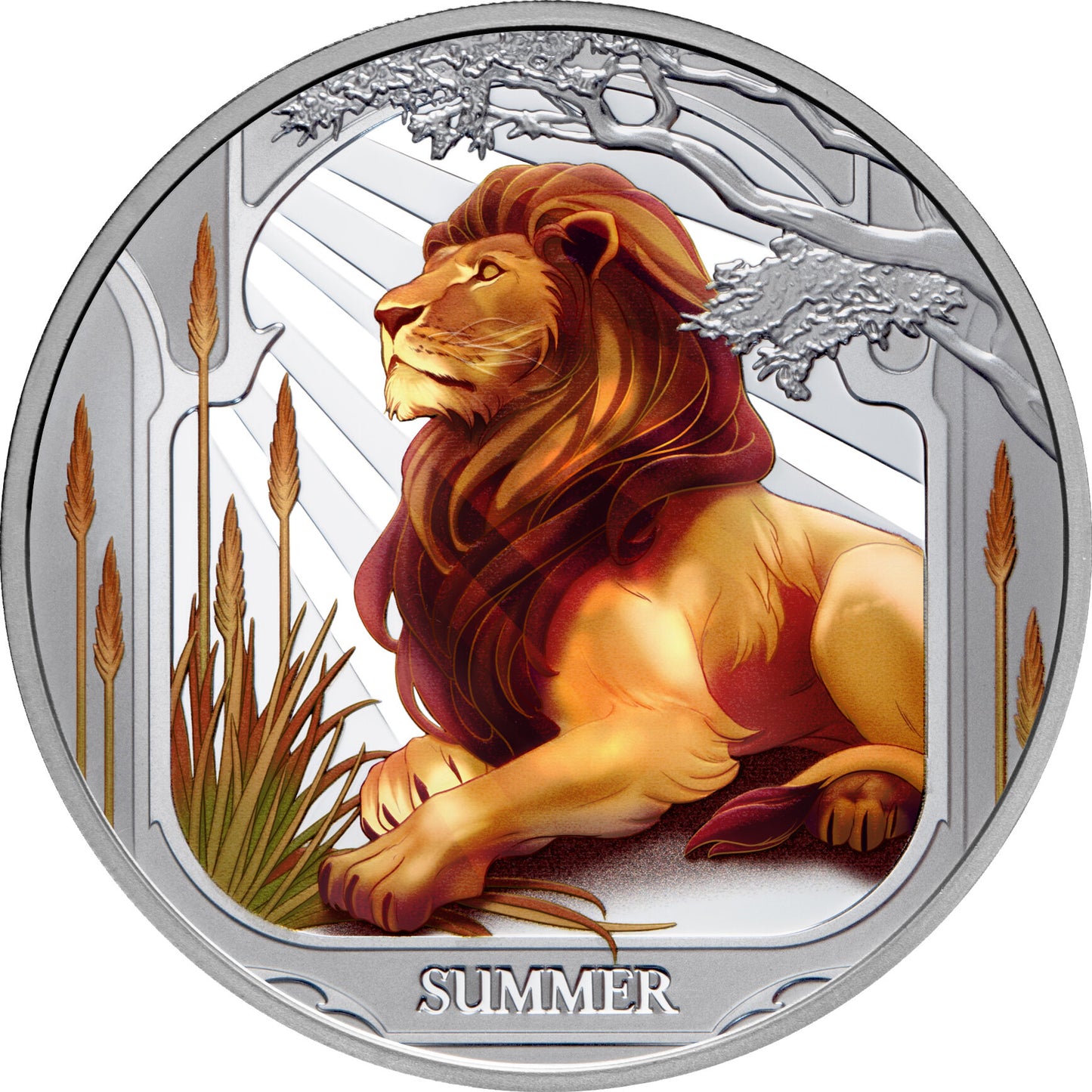 In Stock! 2025 Niue Seasons Summer Lion 1 oz Silver Coin - Options: Original Mint Packaging