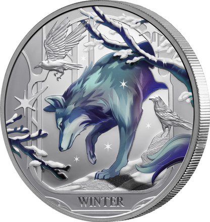 In Stock! 2025 Niue Seasons Winter Wolf 1 oz Silver Coin (08/13)