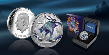 In Stock! 2025 Niue Seasons Winter Wolf 1 oz Silver Coin (08/13)