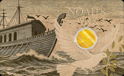 In Stock! 2025 Niue Noah's Ark 1/1000 oz Gold Coin in Card (08/15)