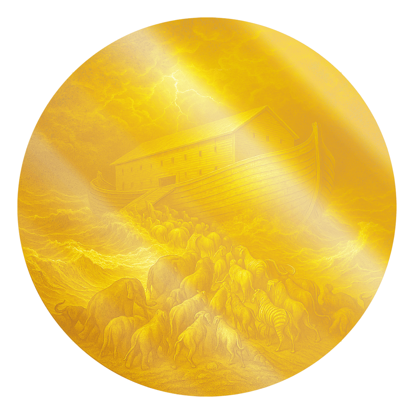 In Stock! 2025 Niue Noah's Ark 1/1000 oz Gold Coin in Card (08/15)