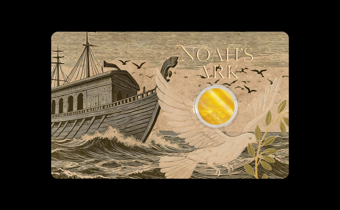 In Stock! 2025 Niue Noah's Ark 1/1000 oz Gold Coin in Card (08/15)