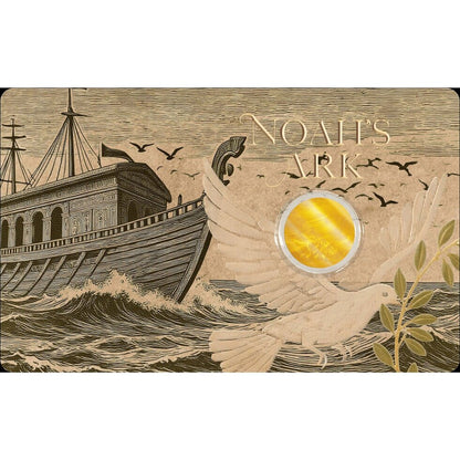 In Stock! 2025 Niue Noah's Ark 1/1000 oz Gold Coin in Card (08/15)