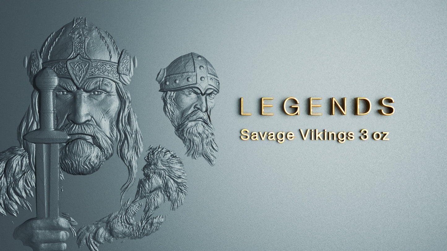 In Stock! 2026 Cook Islands Savage Vikings UHR Proof 3 oz Silver Coin
