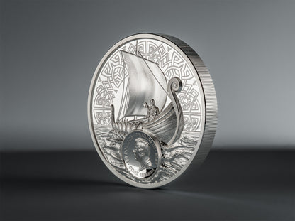 In Stock! 2026 Cook Islands Savage Vikings UHR Proof 3 oz Silver Coin