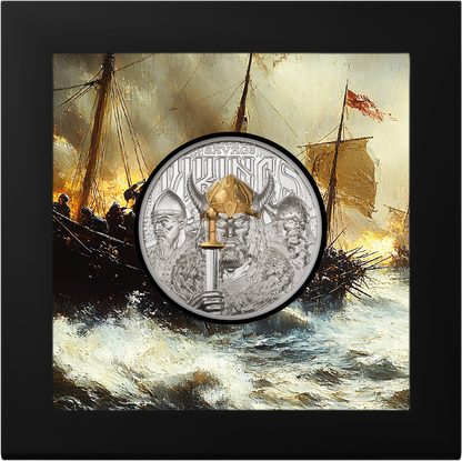 In Stock! 2026 Cook Islands Savage Vikings UHR Proof 3 oz Silver Coin