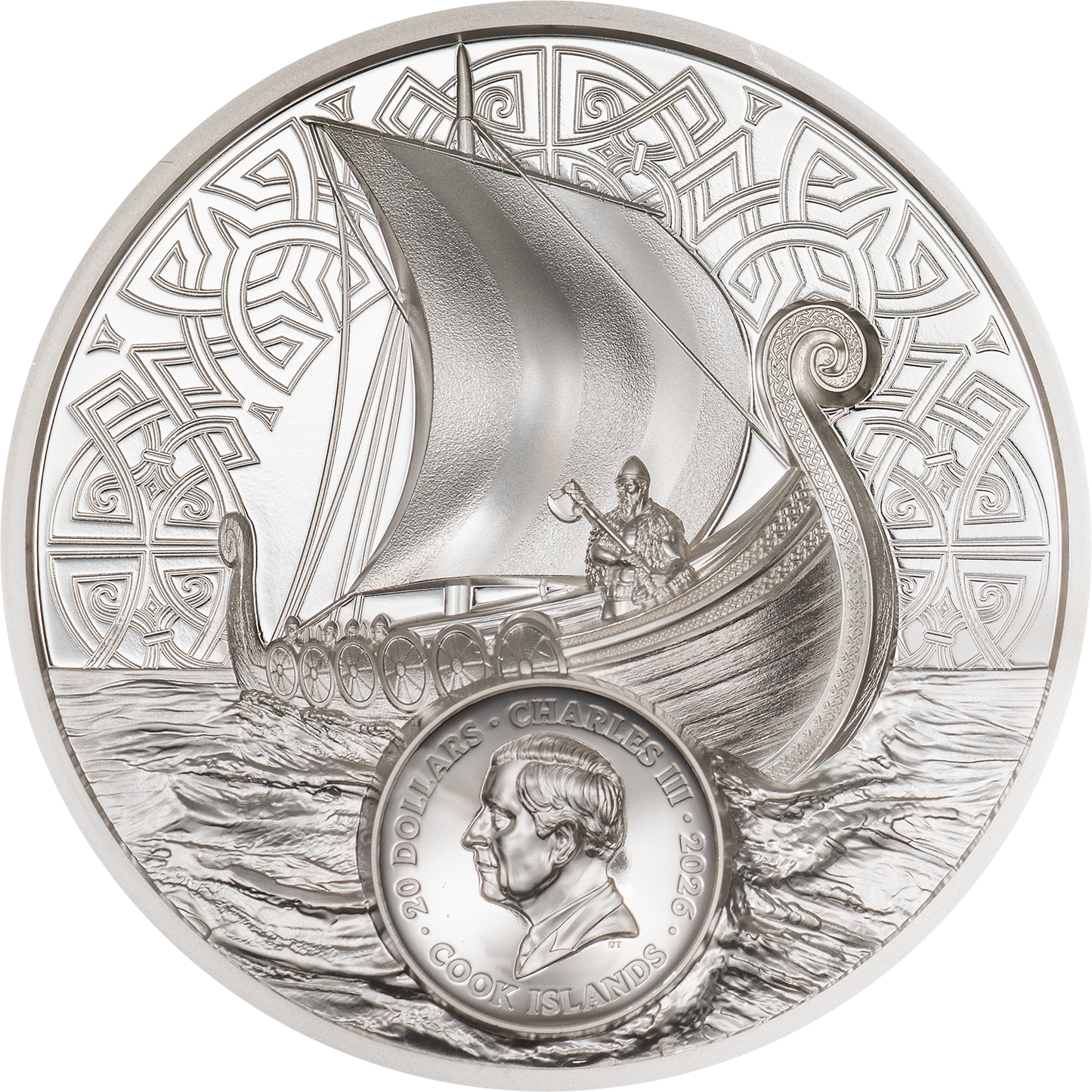 In Stock! 2026 Cook Islands Savage Vikings UHR Proof 3 oz Silver Coin