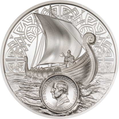 In Stock! 2026 Cook Islands Savage Vikings UHR Proof 3 oz Silver Coin