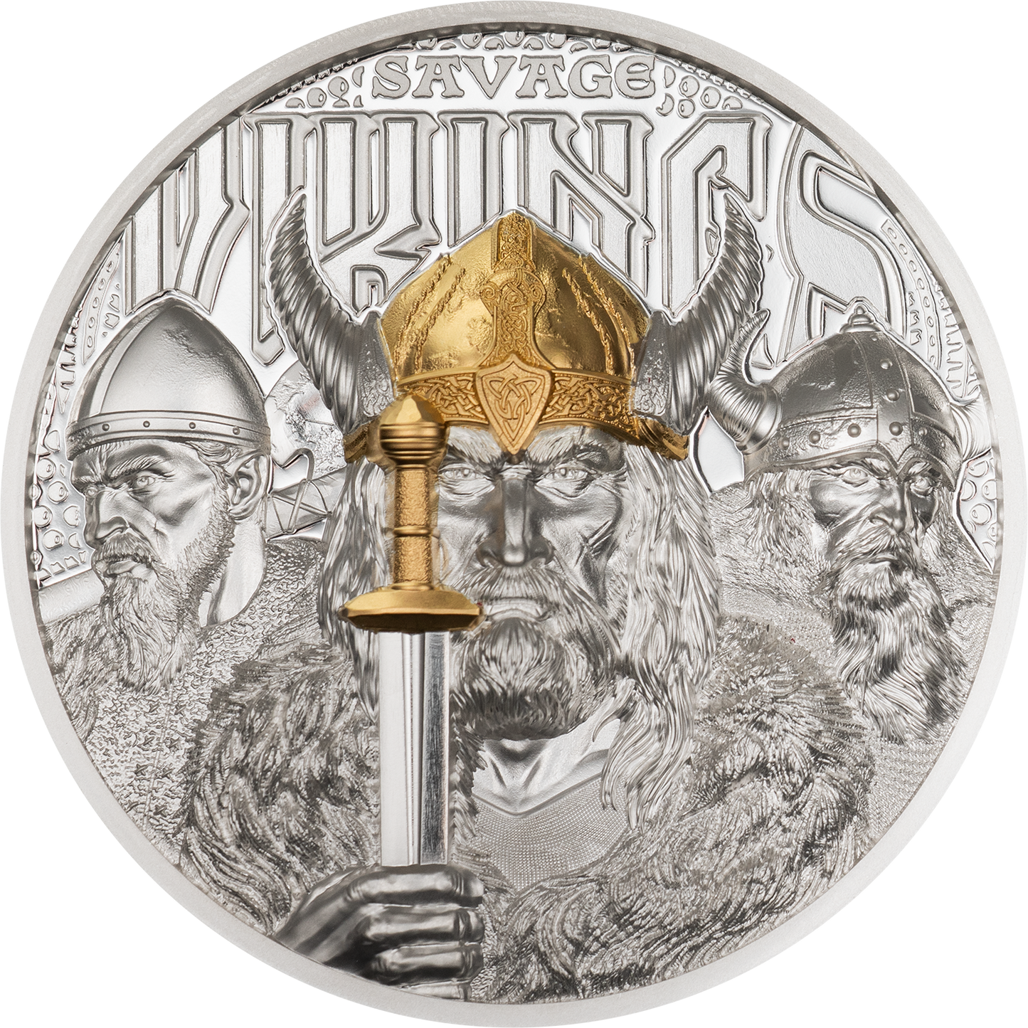 In Stock! 2026 Cook Islands Savage Vikings UHR Proof 3 oz Silver Coin