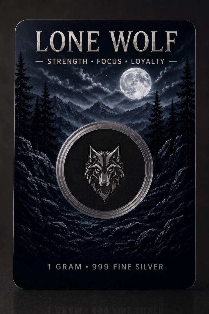 LONE WOLF 1 gram .999 silver