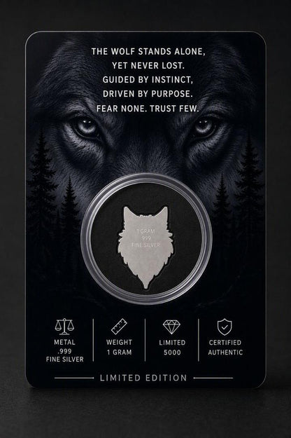 LONE WOLF 1 gram .999 silver