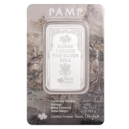 In Stock! 2025 Pamp Suisse The Buddha 1 oz Silver Bar in Assay Card (04/28)