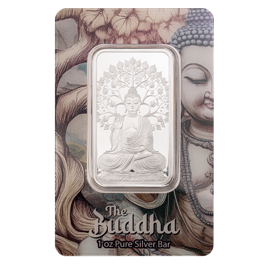In Stock! 2025 Pamp Suisse The Buddha 1 oz Silver Bar in Assay Card (04/28)