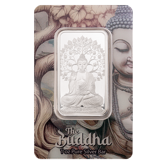 In Stock! 2025 Pamp Suisse The Buddha 1 oz Silver Bar in Assay Card (04/28)