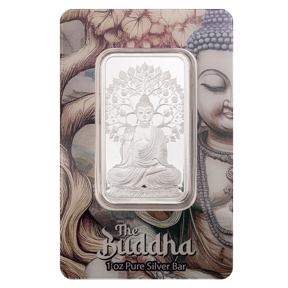 In Stock! 2025 Pamp Suisse The Buddha 1 oz Silver Bar in Assay Card (04/28)