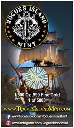Deal of the day! 2025 Buried Treasure 1/500 oz Gold Bar in Card (07/18)