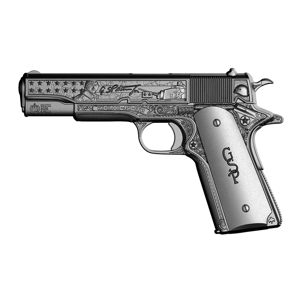 2026 Samoa General Patton's 1911 Shaped 2 oz Silver Coin