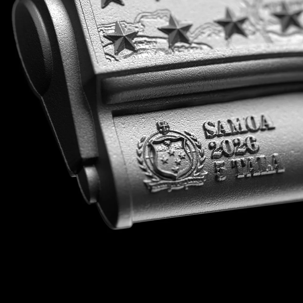 2026 Samoa General Patton's 1911 Shaped 2 oz Silver Coin