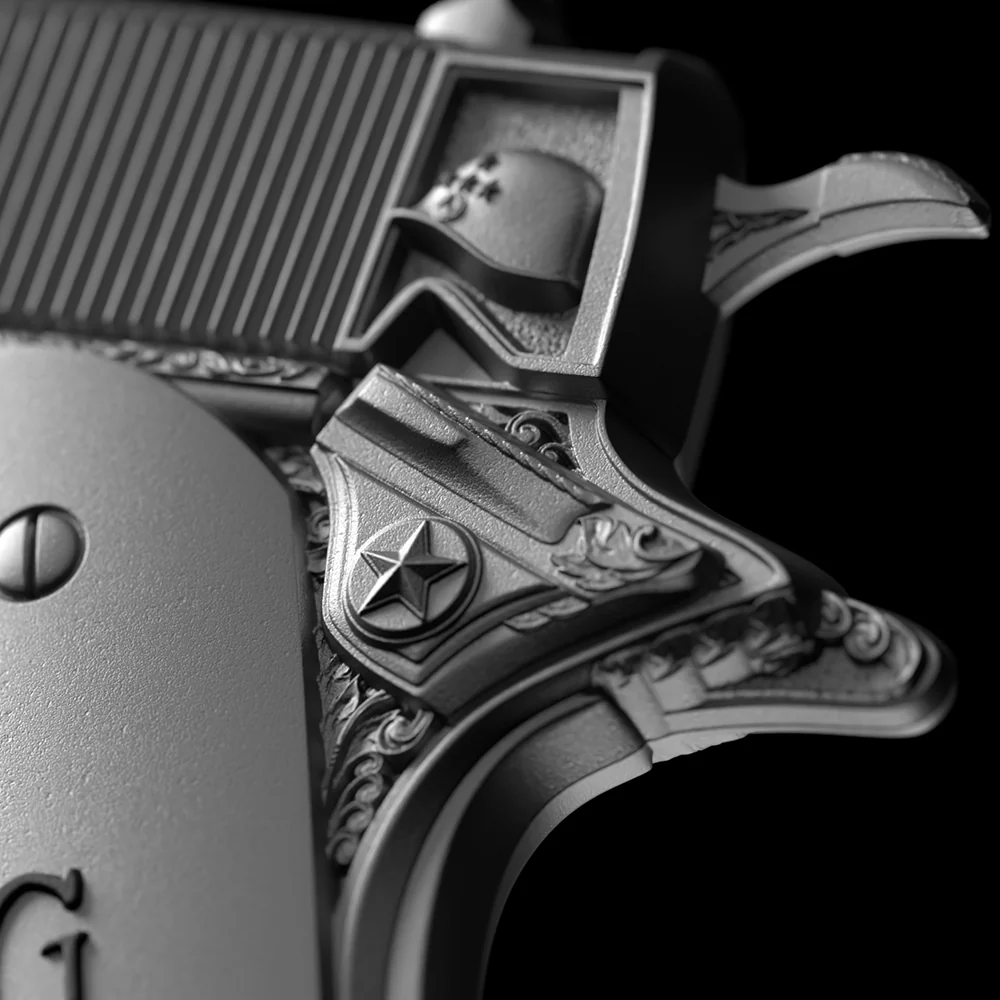 2026 Samoa General Patton's 1911 Shaped 2 oz Silver Coin