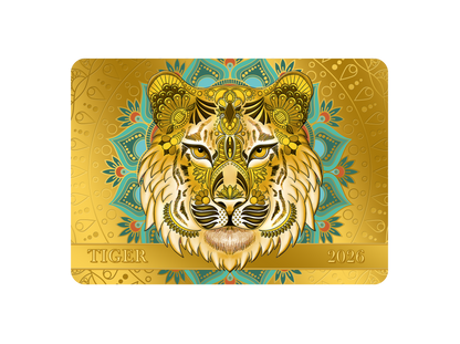In Stock! 2026 Samoa Spirit Animals Collection Tiger 1/200 oz Gold Proof-like Coin