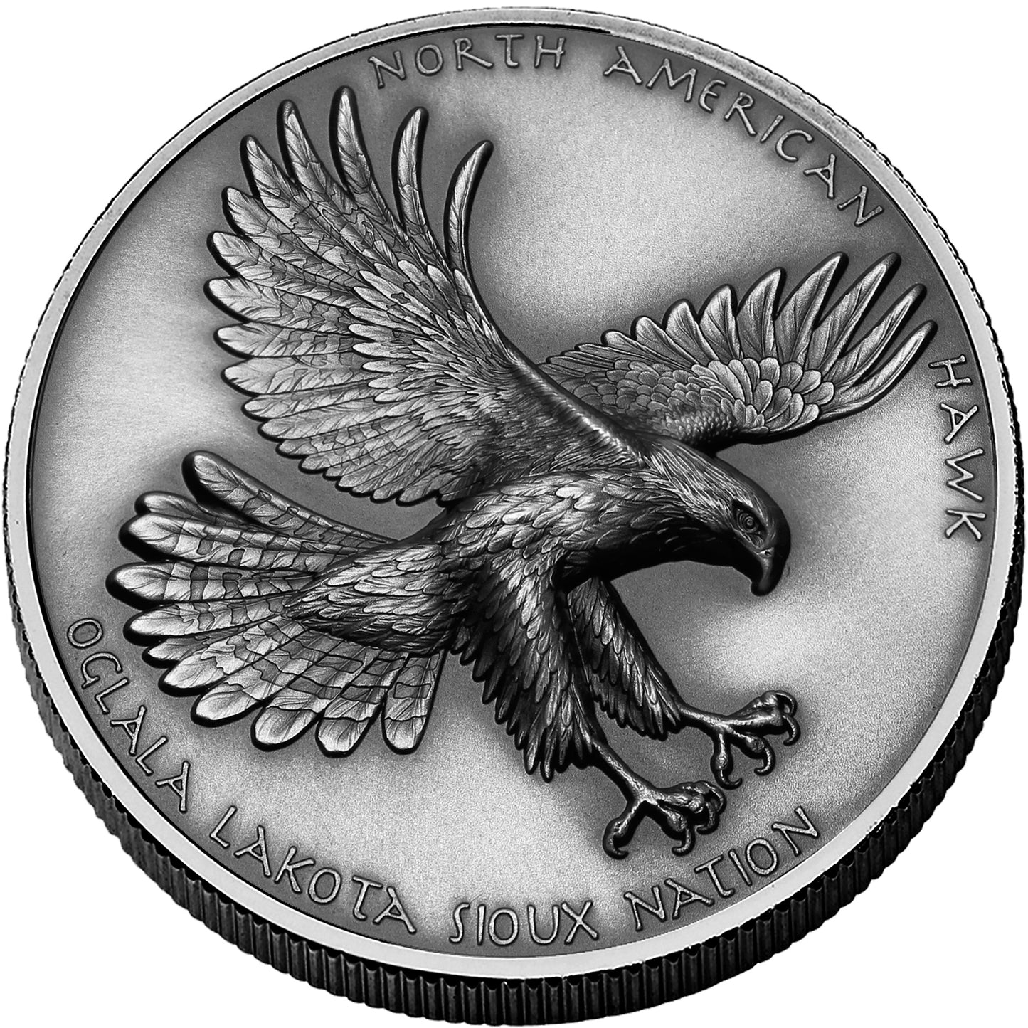 In Stock! 2025 Sioux Nation Black Hawk UHR Antiqued 1 oz Silver Coin (03/05)