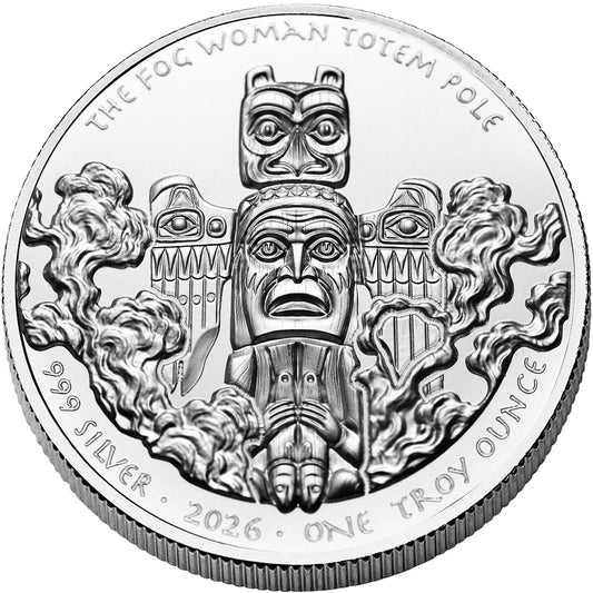 2026 Sioux Nation Fog Woman Totem Pole Proof 1 oz Silver Coin