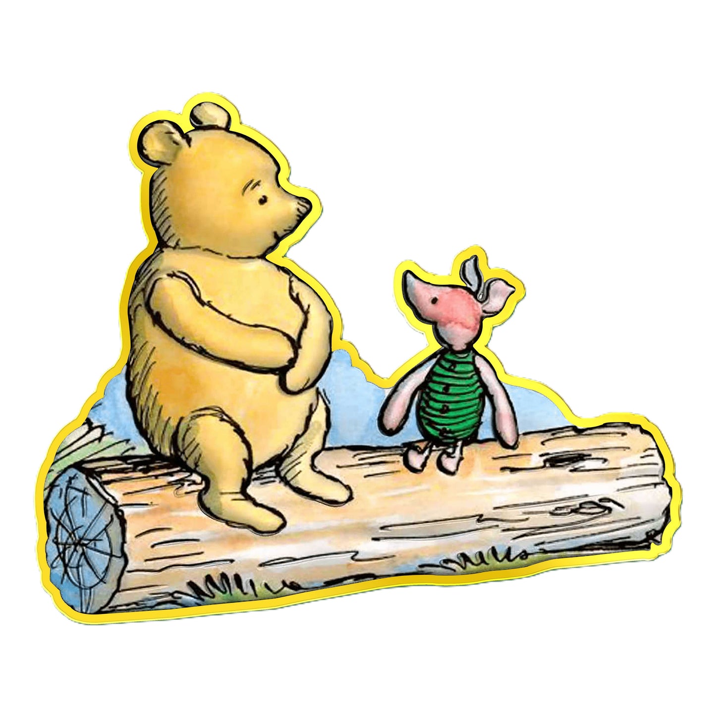 In Stock! 2025 Winnie the Pooh by A.A. Milne Colorized 1/1000 oz Gold Bar in Card
