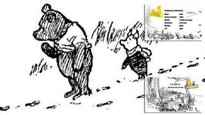 In Stock! 2025 Winnie the Pooh by A.A. Milne Colorized 1/1000 oz Gold Bar in Card