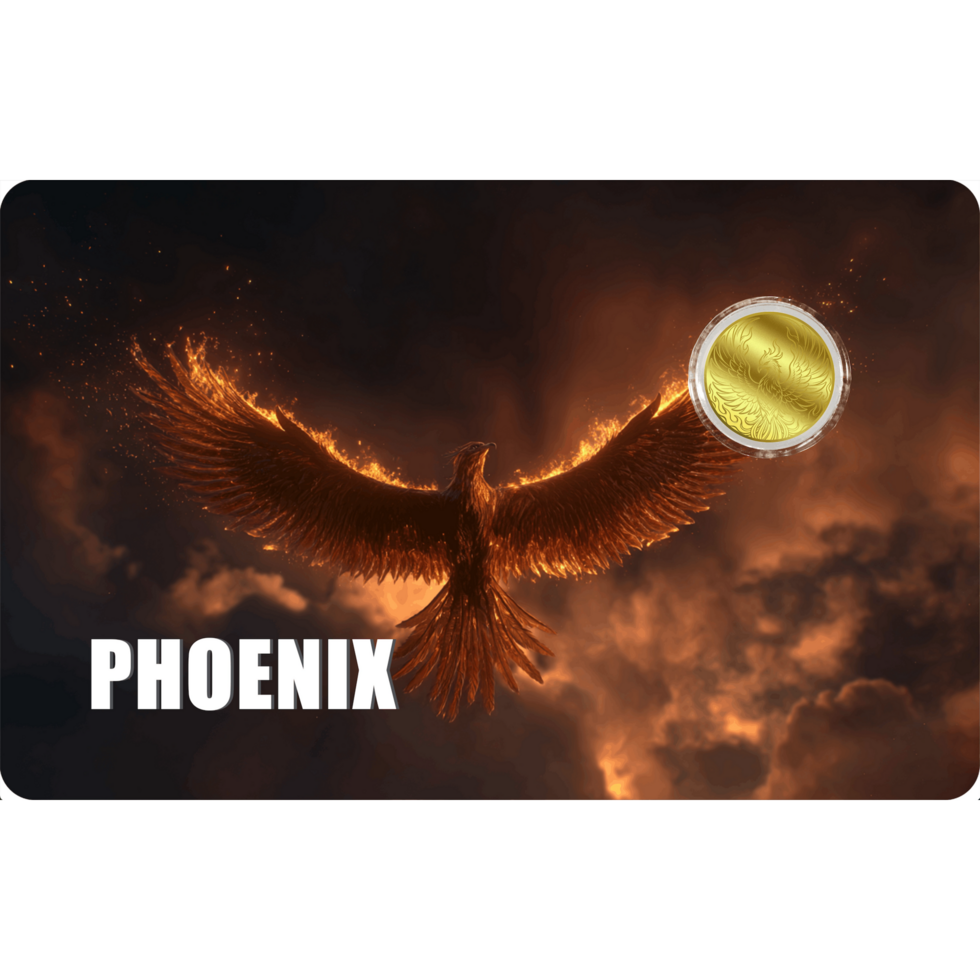 2026 Liberia Phoenix 1/200 oz Gold Coin in Card (06/15)