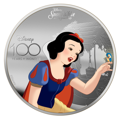 2023 Solomon Islands Disney 100 Snow White Colorized 1 oz Silver Coin