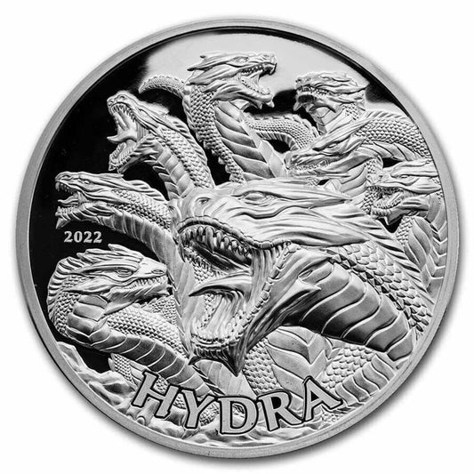 IN STOCK! 2022 Tanzania Mythical Creatures Hydra UHR Proof 1 oz Silver Coin
