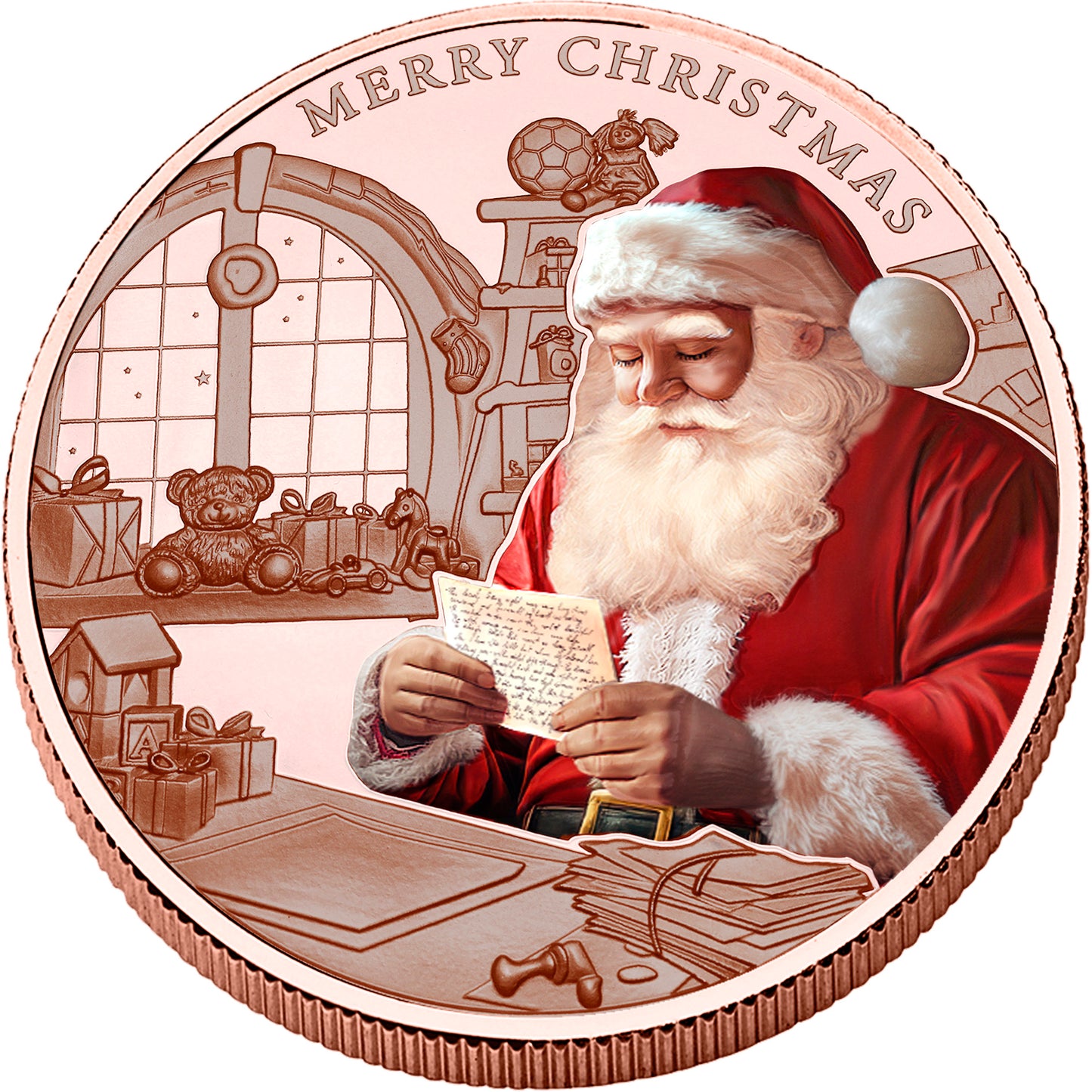 2025 Cameroon Santa Claus Colorized 5 oz Copper Coin