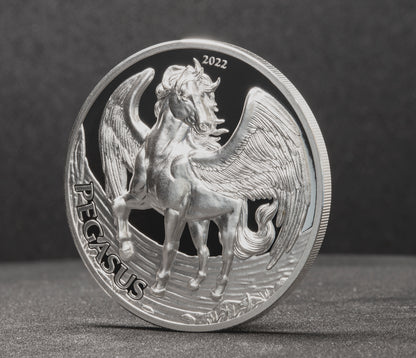 2022 Tanzania Mythical Creatures Pegasus UHR Proof 1 oz Silver Coin