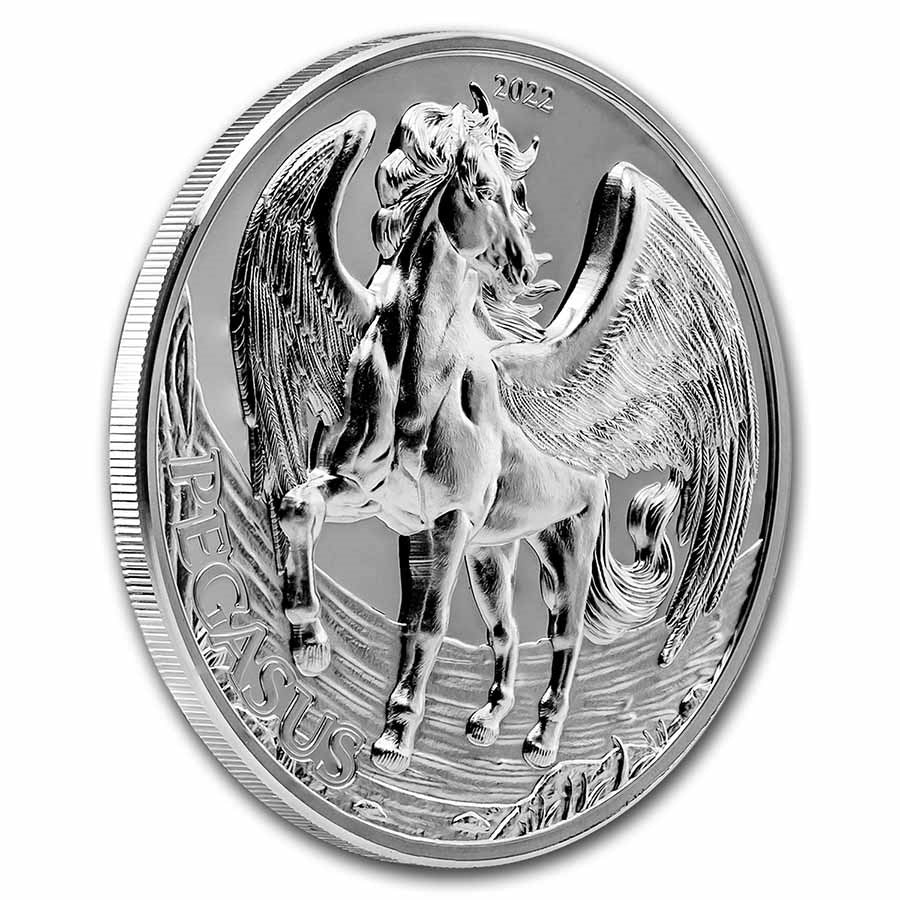 2022 Tanzania Mythical Creatures Pegasus UHR Proof 1 oz Silver Coin