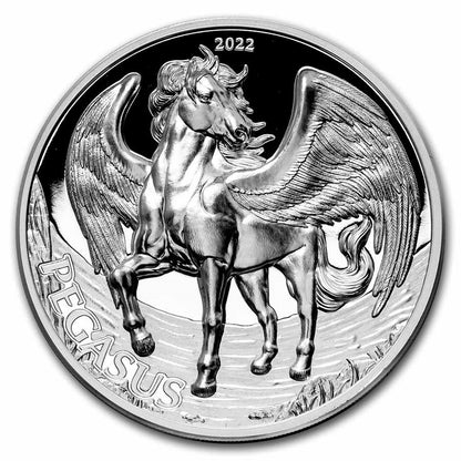 2022 Tanzania Mythical Creatures Pegasus UHR Proof 1 oz Silver Coin