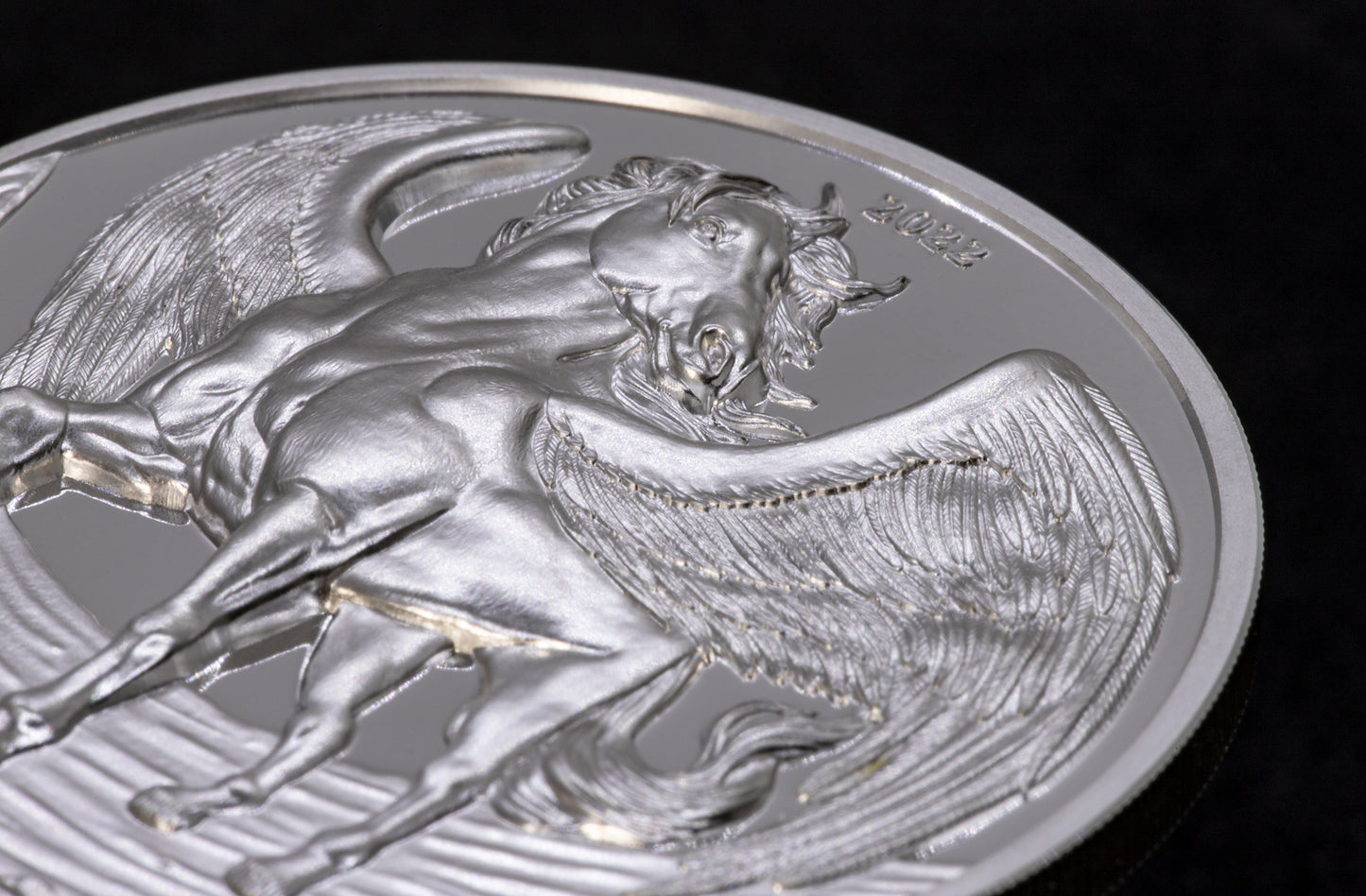 2022 Tanzania Mythical Creatures Pegasus UHR Proof 1 oz Silver Coin