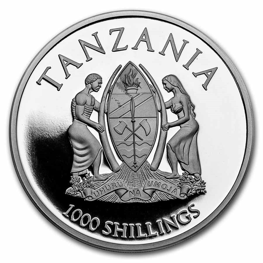 2022 Tanzania Mythical Creatures Pegasus UHR Proof 1 oz Silver Coin