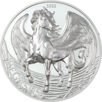 2022 Tanzania Mythical Creatures Pegasus UHR Proof 1 oz Silver Coin