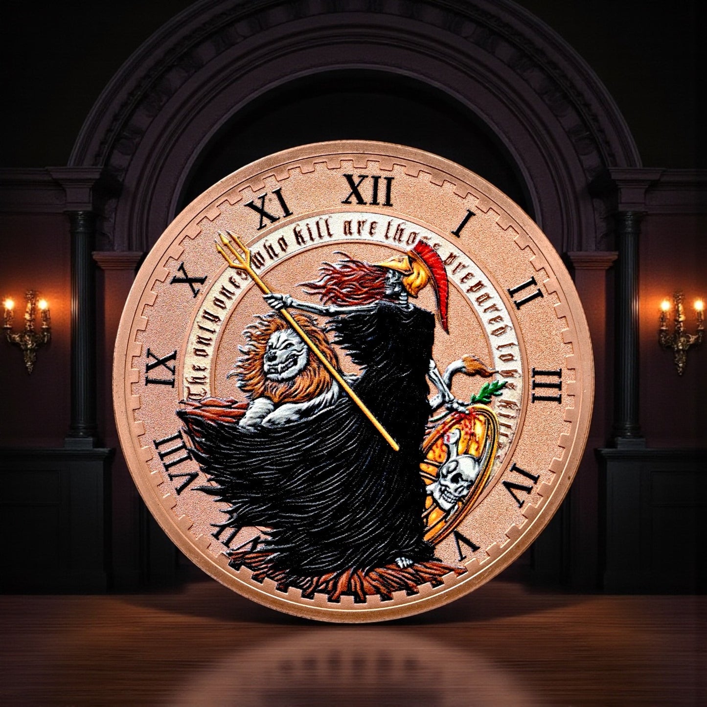 In Stock! 2025 Una & The Lion Obolus: "The Only Ones Who Kill Are Those Prepared to Be Killed" 100g Copper Medal (11/10)